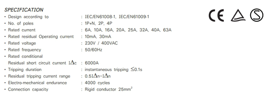 QUBIX RCBO PL8HM Series