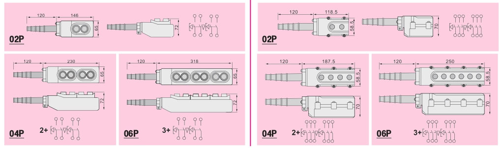 DAKO HOIST PUSH BUTTON SWITCH 3