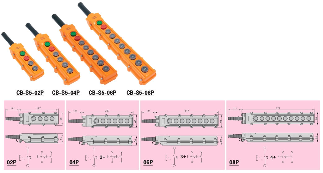 DAKO HOIST PUSH BUTTON SWITCH 4