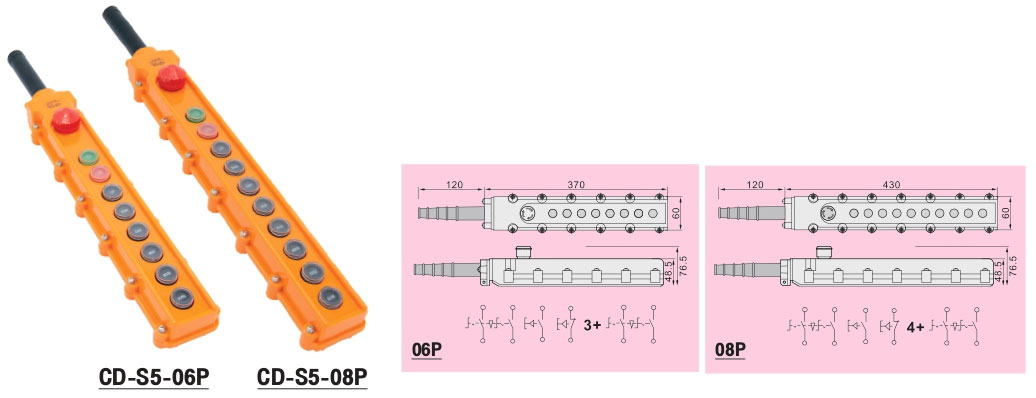 DAKO HOIST PUSH BUTTON SWITCH 6