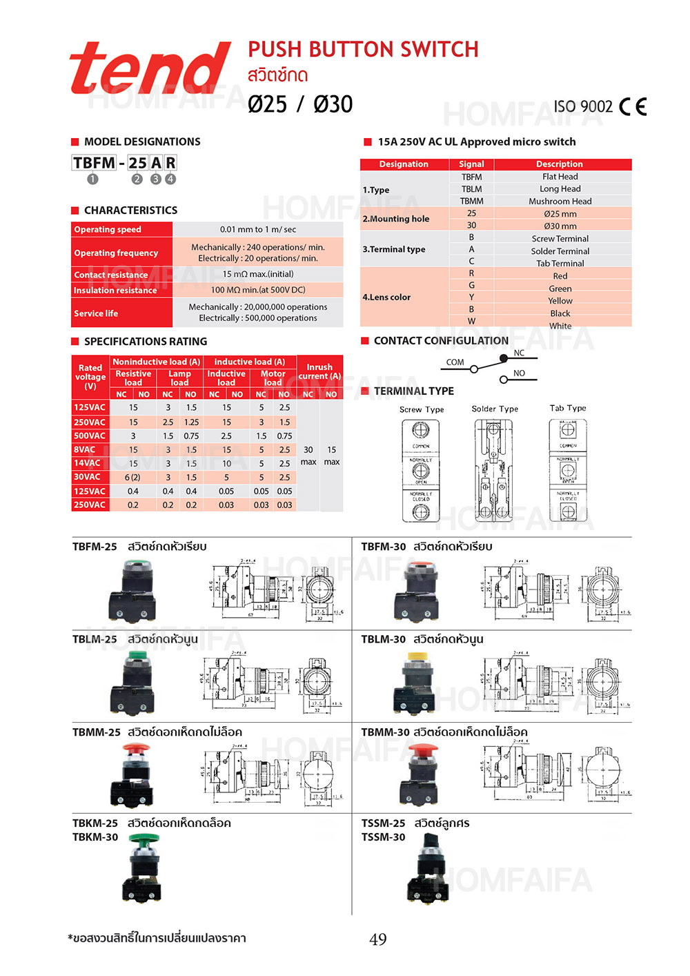 PUSH BUTTON SWITCHED 3