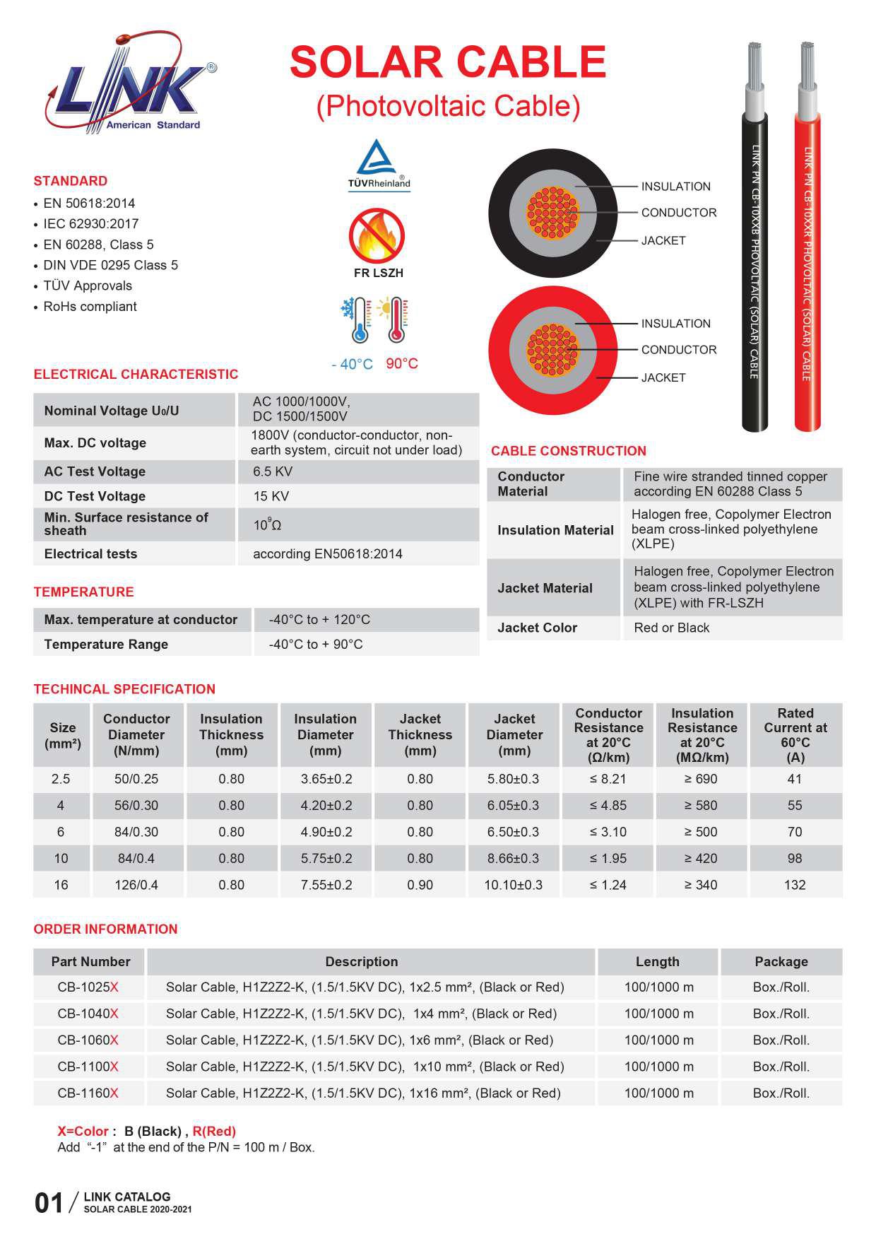Link PV Solar cable 1