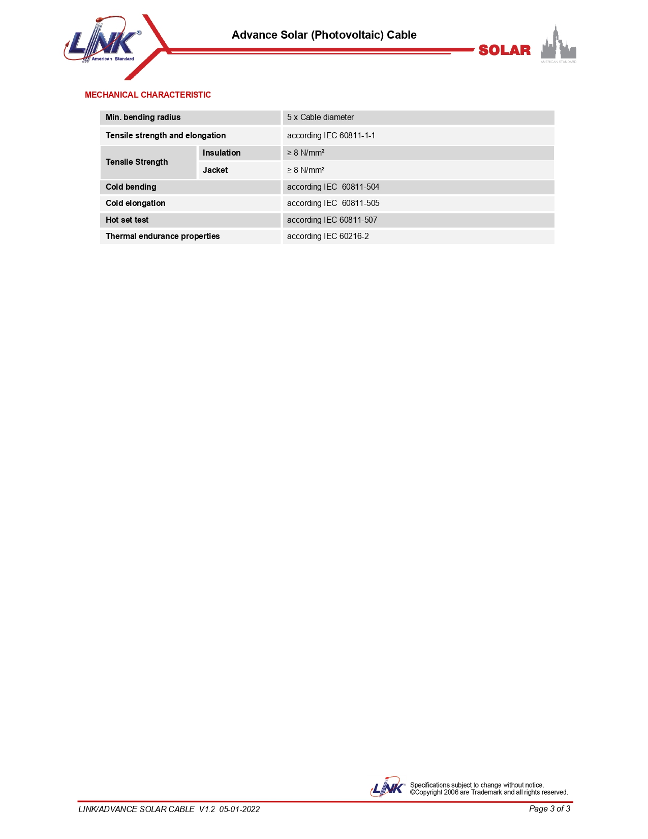 Link PV Solar cable 6
