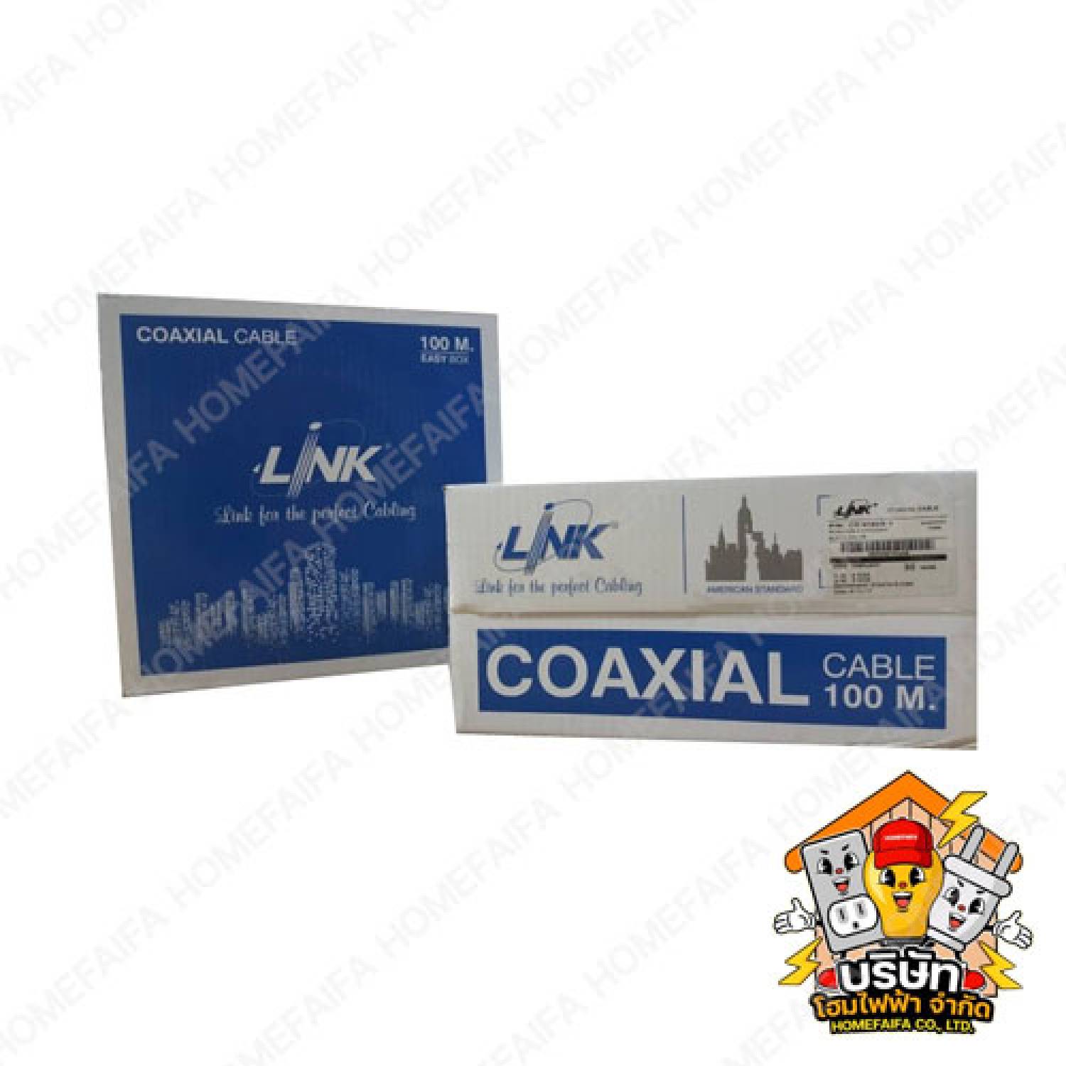 LINK สาย RG6 ชิลด์ 95% White (100 M)